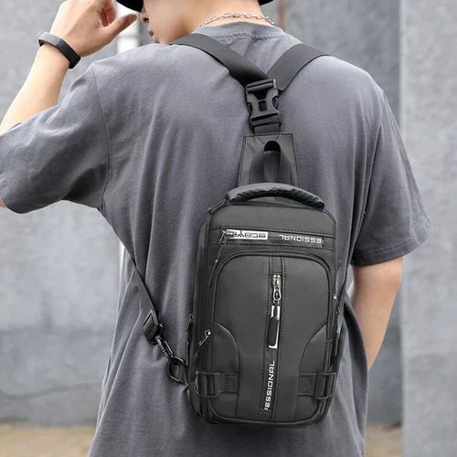 Emeja | Waterdichte Crossbody Sling Bag voor Mannen met USB-poort