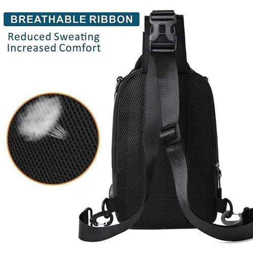 Emeja | Waterdichte Crossbody Sling Bag voor Mannen met USB-poort