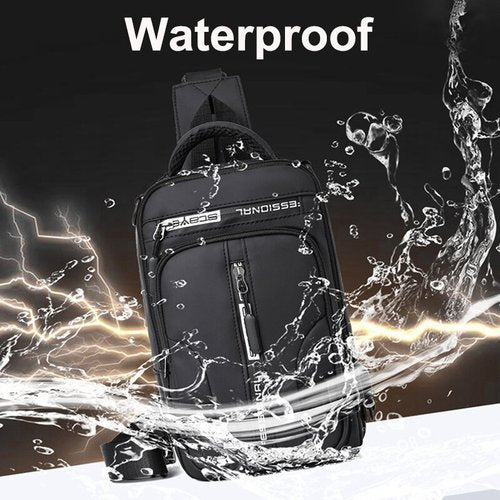 Emeja | Waterdichte Crossbody Sling Bag voor Mannen met USB-poort
