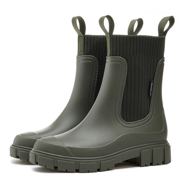 Emeja | Waterdichte Rubberlaarzen voor Vrouwen | Hoogteverhogende Platform & Slipvaste PVC