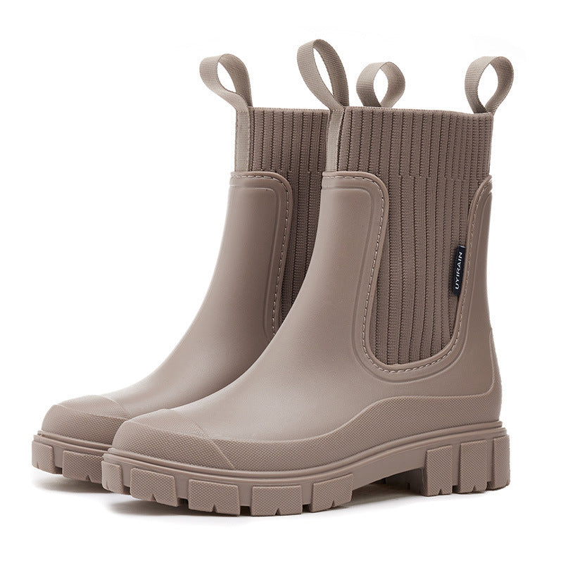 Emeja | Waterdichte Rubberlaarzen voor Vrouwen | Hoogteverhogende Platform & Slipvaste PVC