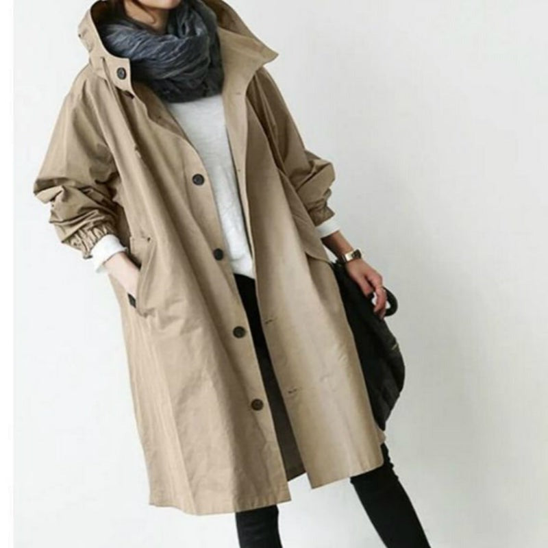 Emeja | Winddichte Dames Trenchcoat met Kap