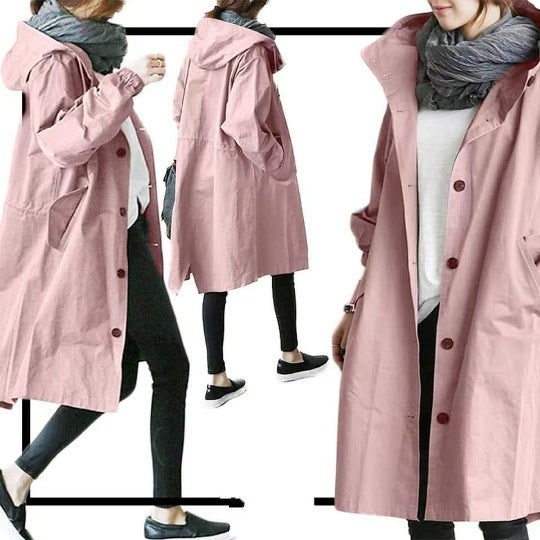 Emeja | Winddichte Dames Trenchcoat met Kap