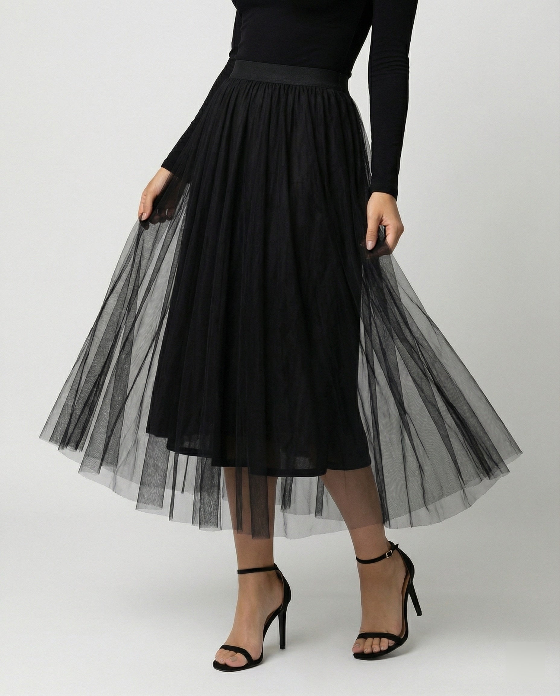 Enkellange Rok met Hoge Taille