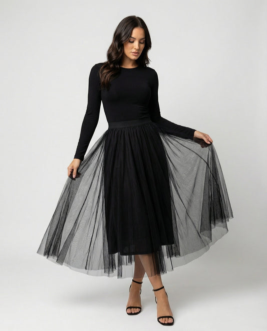 Enkellange Rok met Hoge Taille