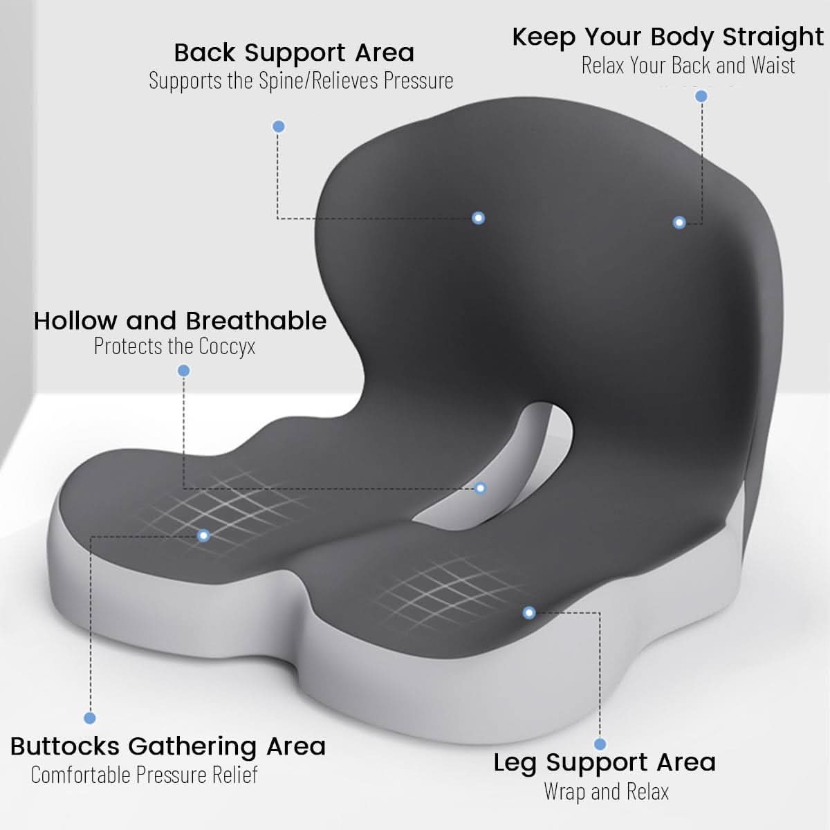 ERGOCOMFORT PAD – Premium Geheugenfoam Kussen voor Houding & Comfort