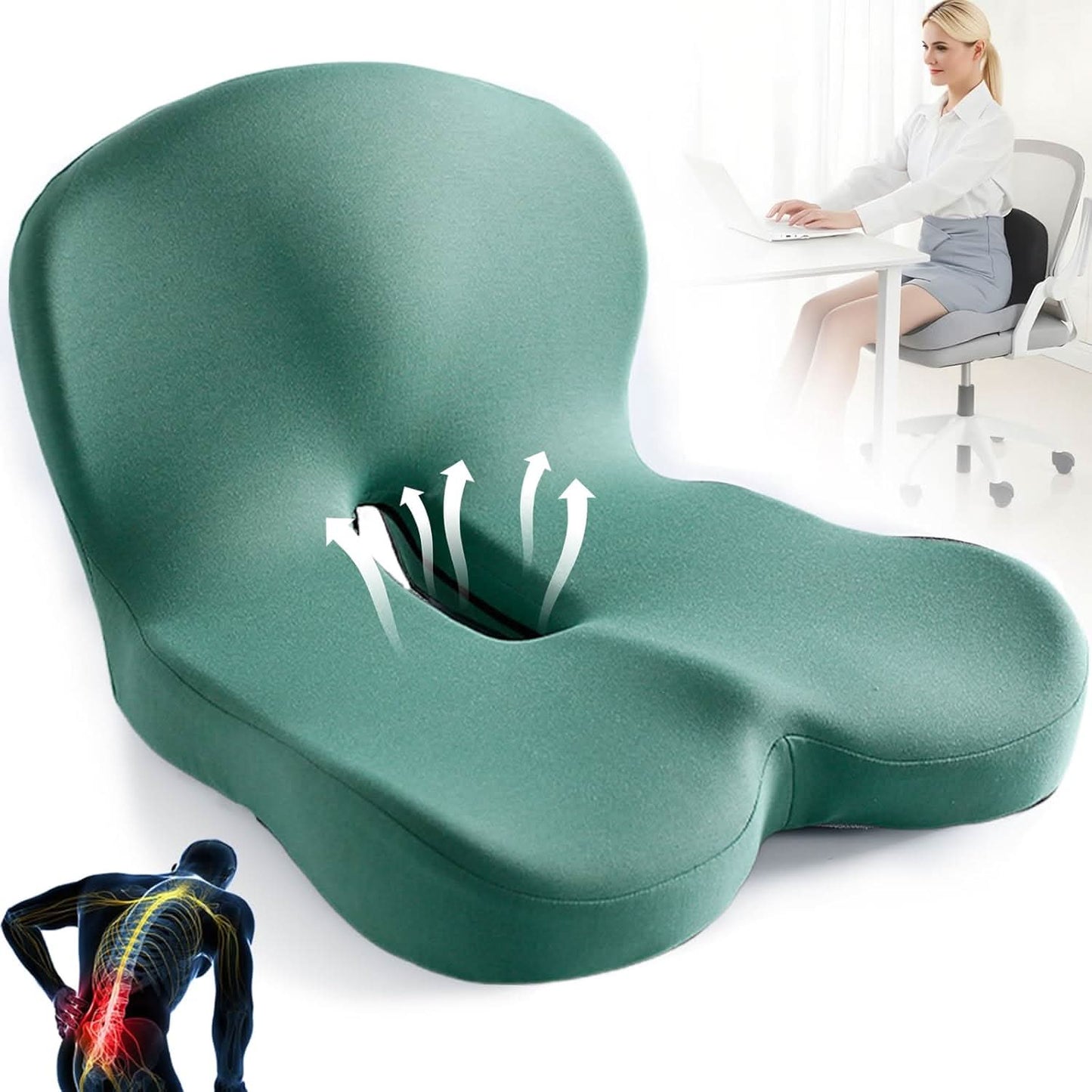 ERGOCOMFORT PAD – Premium Geheugenfoam Kussen voor Houding & Comfort