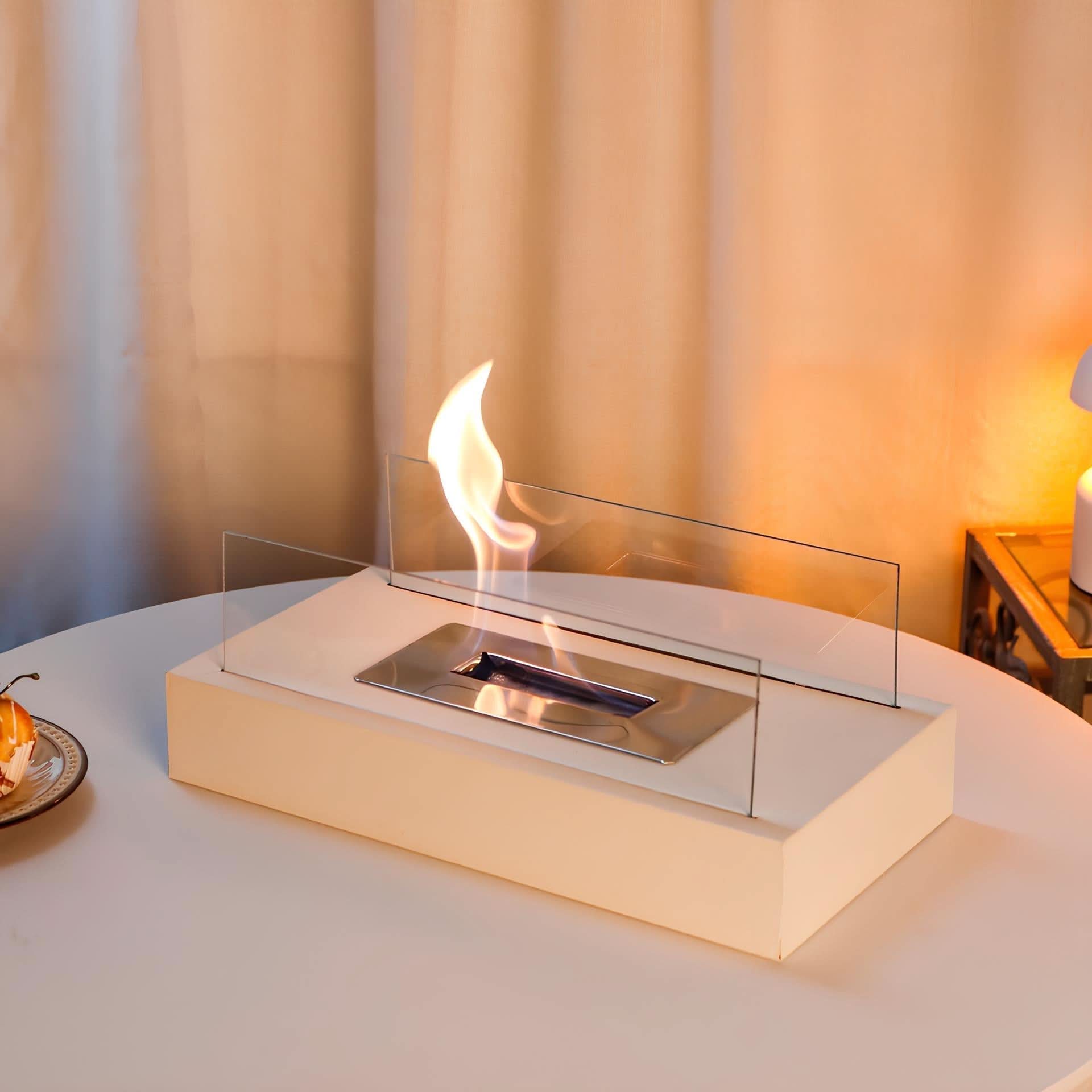 FLAMEGLOW – Draagbare Bio-ethanol Tafelhaard voor Stijlvolle Vlam Ambiance