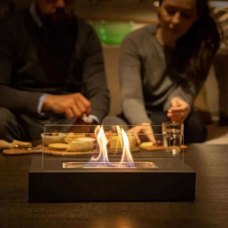 FLAMEGLOW – Draagbare Bio-ethanol Tafelhaard voor Stijlvolle Vlam Ambiance