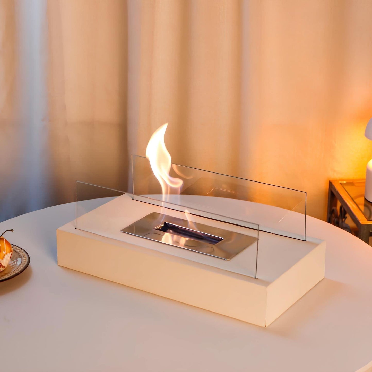 FLAMEGLOW – Draagbare Bio-ethanol Tafelhaard voor Stijlvolle Vlam Ambiance