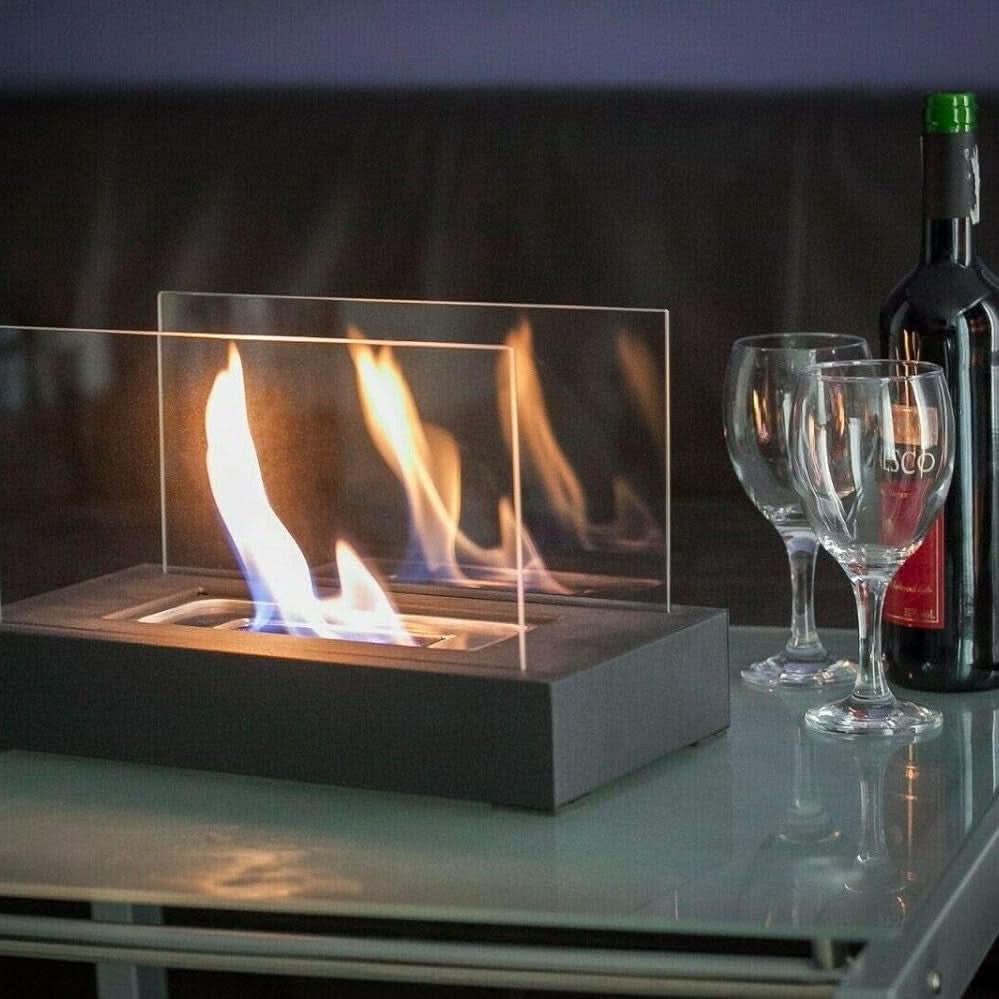 FLAMEGLOW – Draagbare Bio-ethanol Tafelhaard voor Stijlvolle Vlam Ambiance