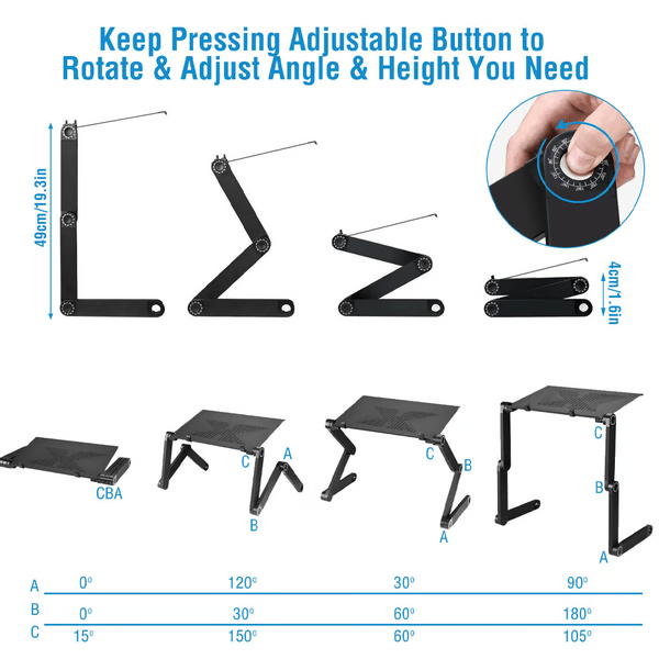FLEXSTAND 360 - Ergonomische Laptopstandaard voor Gezond en Flexibel Werken