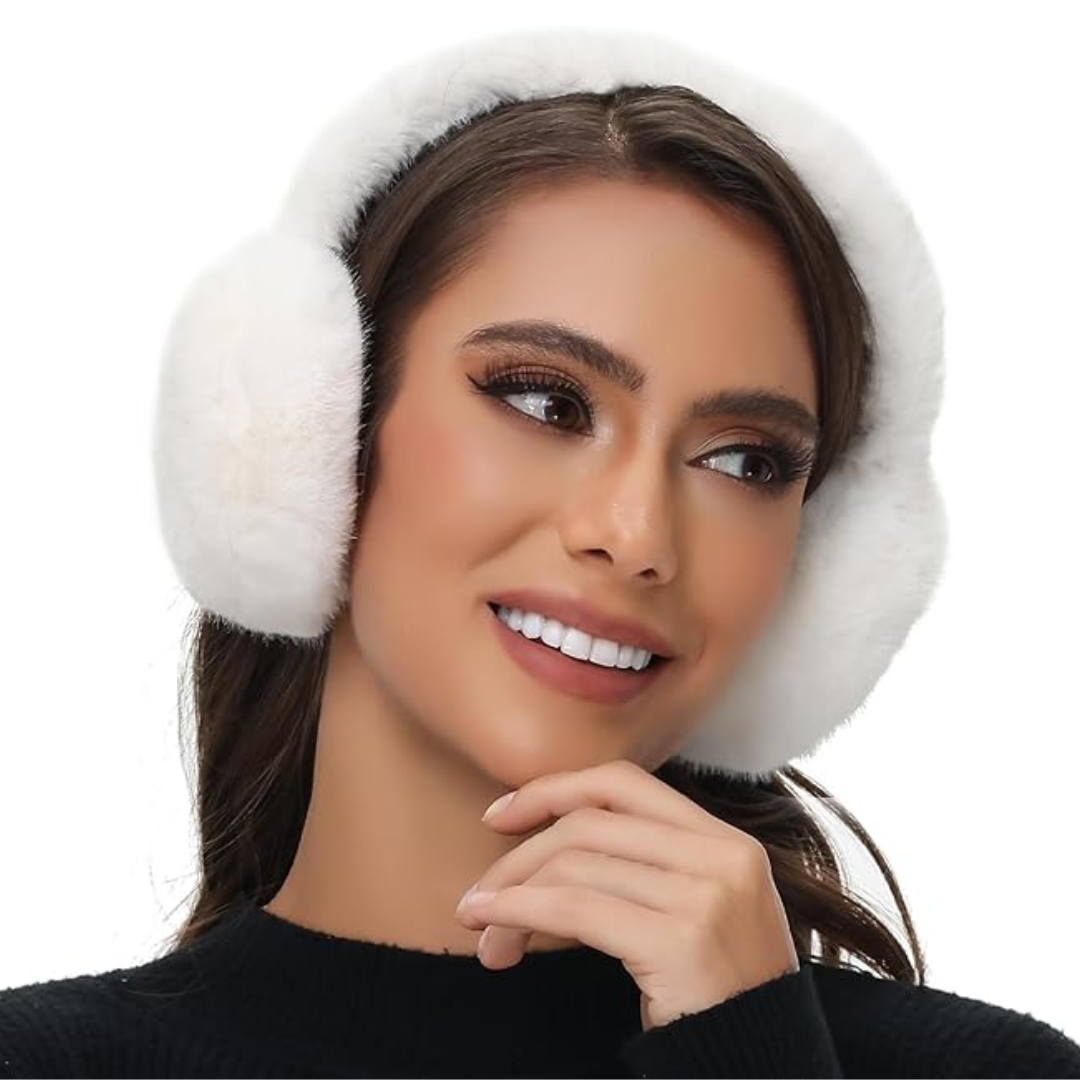 Fluffy Vouwbare Nepbont Winter Oorwarmers - FauxSnugs