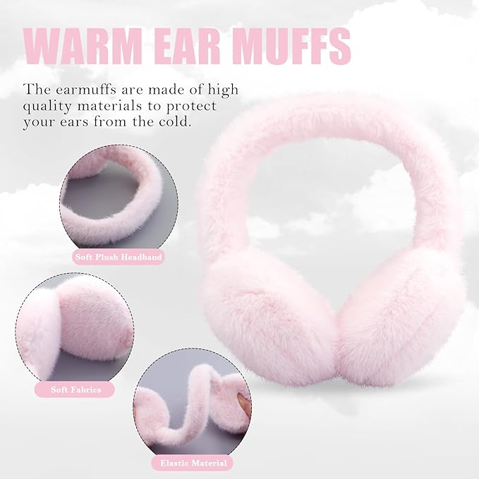 Fluffy Vouwbare Nepbont Winter Oorwarmers - FauxSnugs