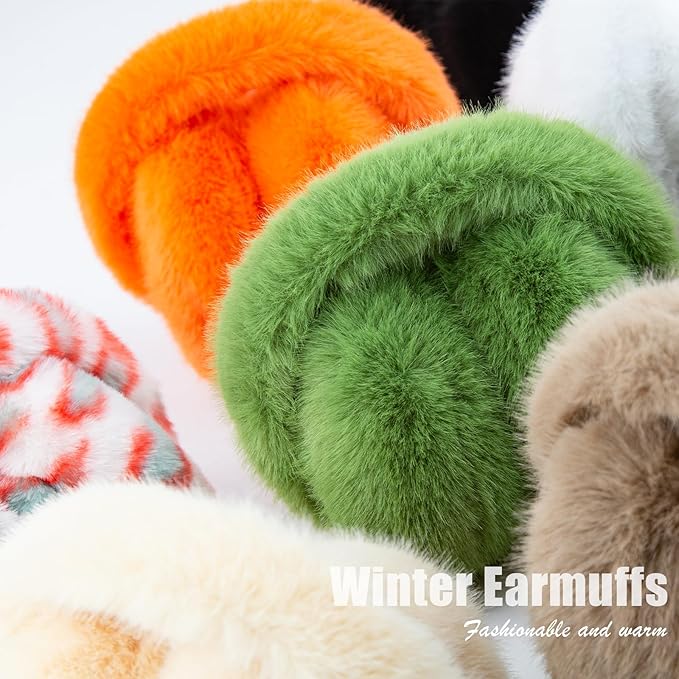 Fluffy Vouwbare Nepbont Winter Oorwarmers - FauxSnugs