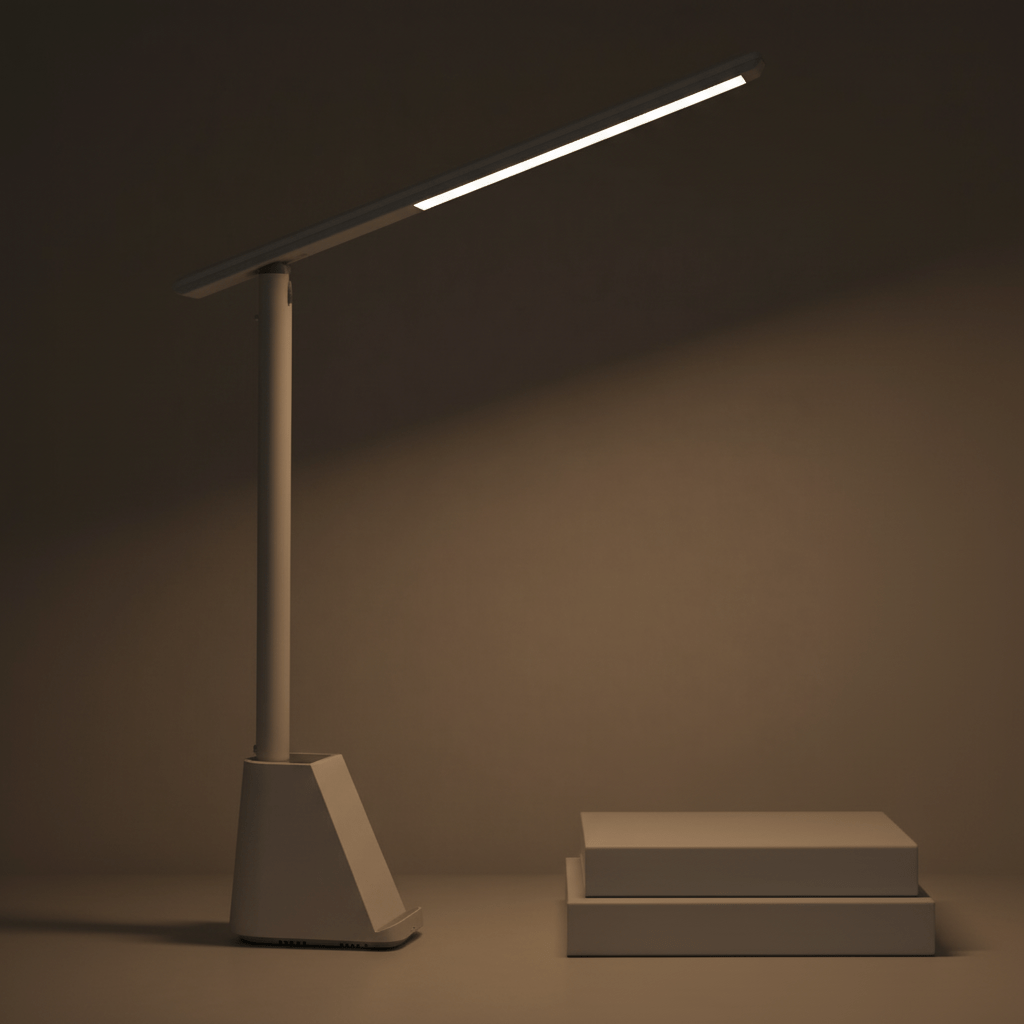 FOLDLITE – Intelligente, opvouwbare LED bureaulamp met batterij en dimfunctie