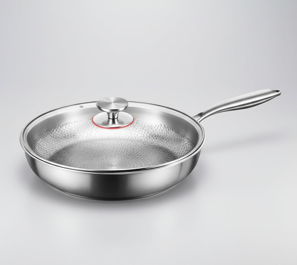 FORGEON – Titanium Gehamerde Anti-aanbak Koekenpan voor Inductiekookplaten en Dagelijks Koken