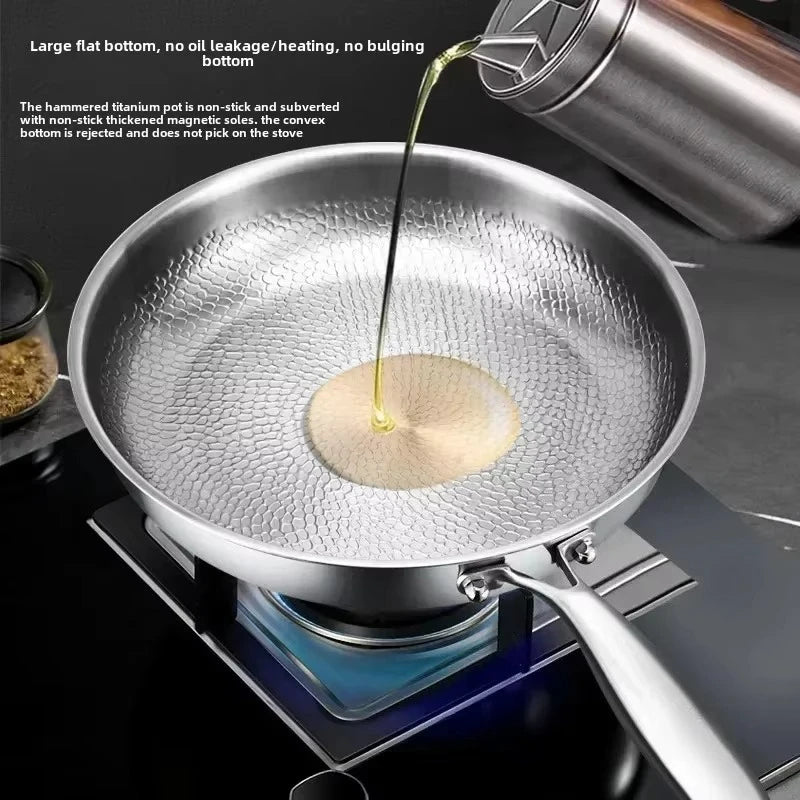 FORGEON – Titanium Gehamerde Anti-aanbak Koekenpan voor Inductiekookplaten en Dagelijks Koken
