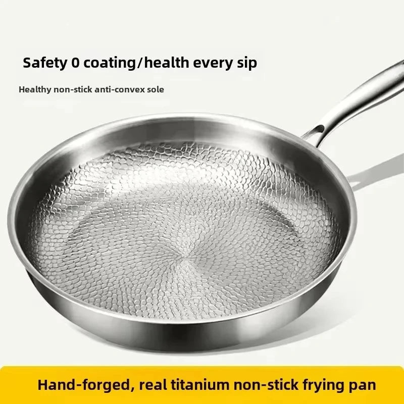 FORGEON – Titanium Gehamerde Anti-aanbak Koekenpan voor Inductiekookplaten en Dagelijks Koken