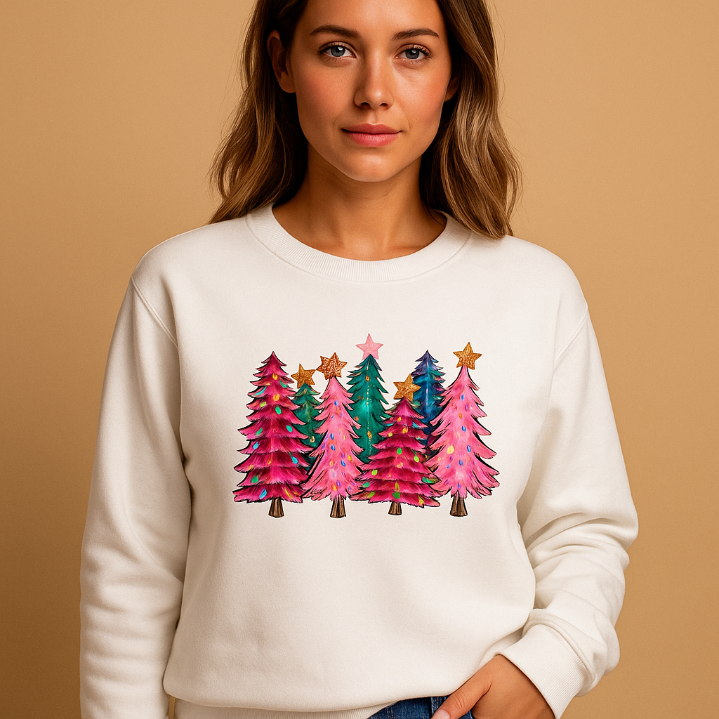 Foute kersttrui voor dames met feestelijk patroon