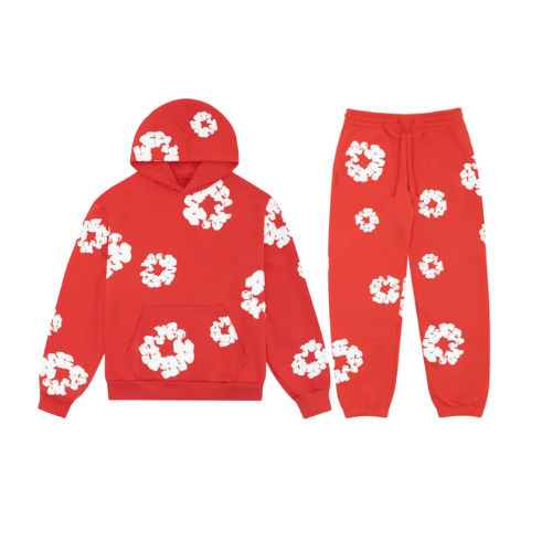 FrenchModaDenim - Unisex Herfst Bloemen Trainingspak met Iconische Prints