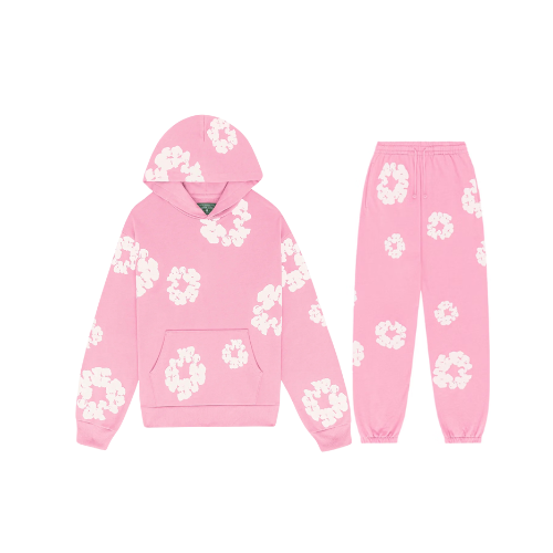 FrenchModaDenim - Unisex Herfst Bloemen Trainingspak met Iconische Prints