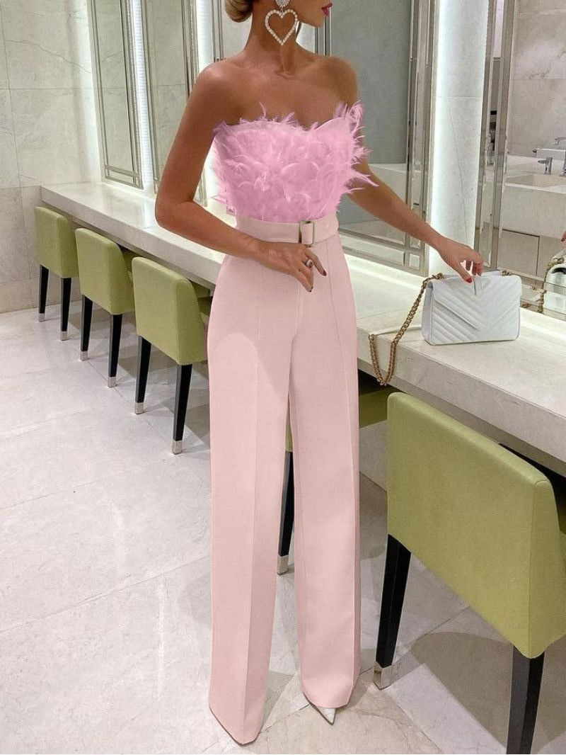 Frola - Elegante jumpsuit met buisvormige top