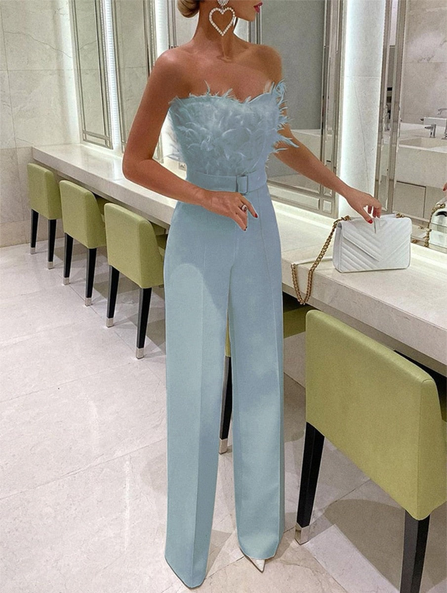 Frola - Elegante jumpsuit met buisvormige top