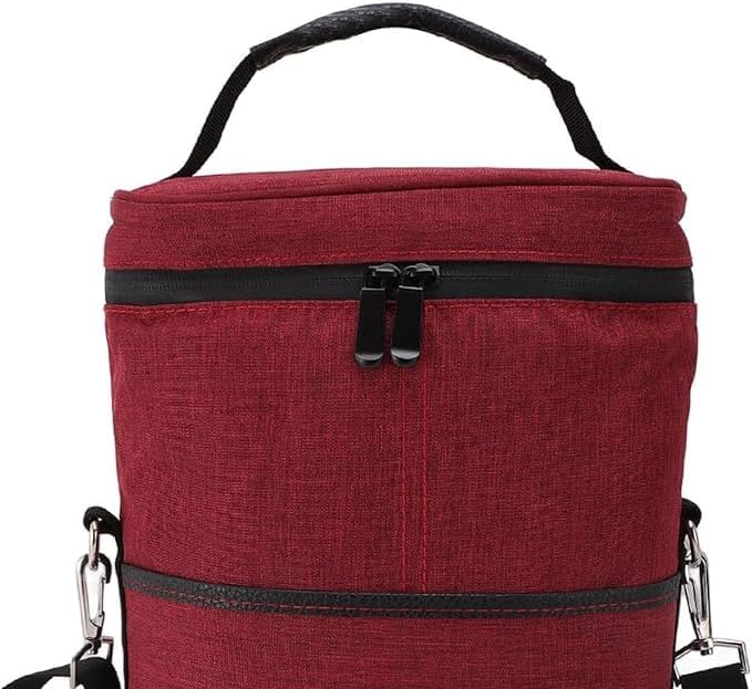 Geïsoleerde 2-Fles Wijnkoeler Tote Bag met Verstelbare Band