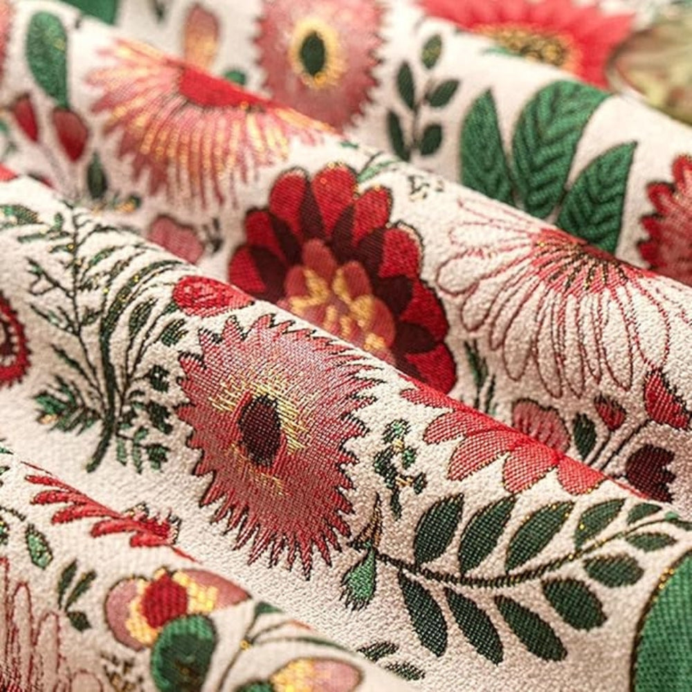 Geborduurde Bloemen Tassel Tafelkleed