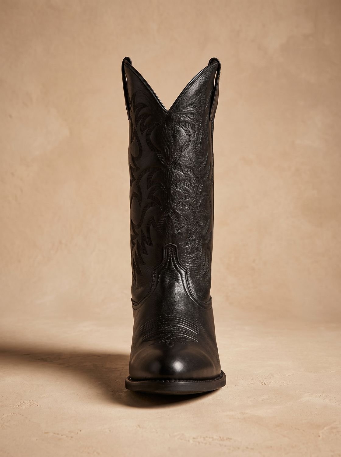 Geborduurde halfhoge cowboylaarzen met blokhak voor dames