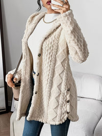 Gebreid damesvest met capuchon in casual stijl