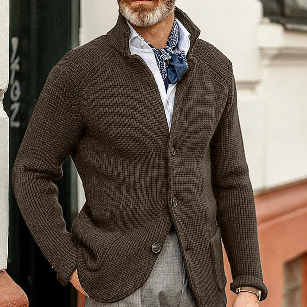 Gebreid vest met zakken | Warm wintervest