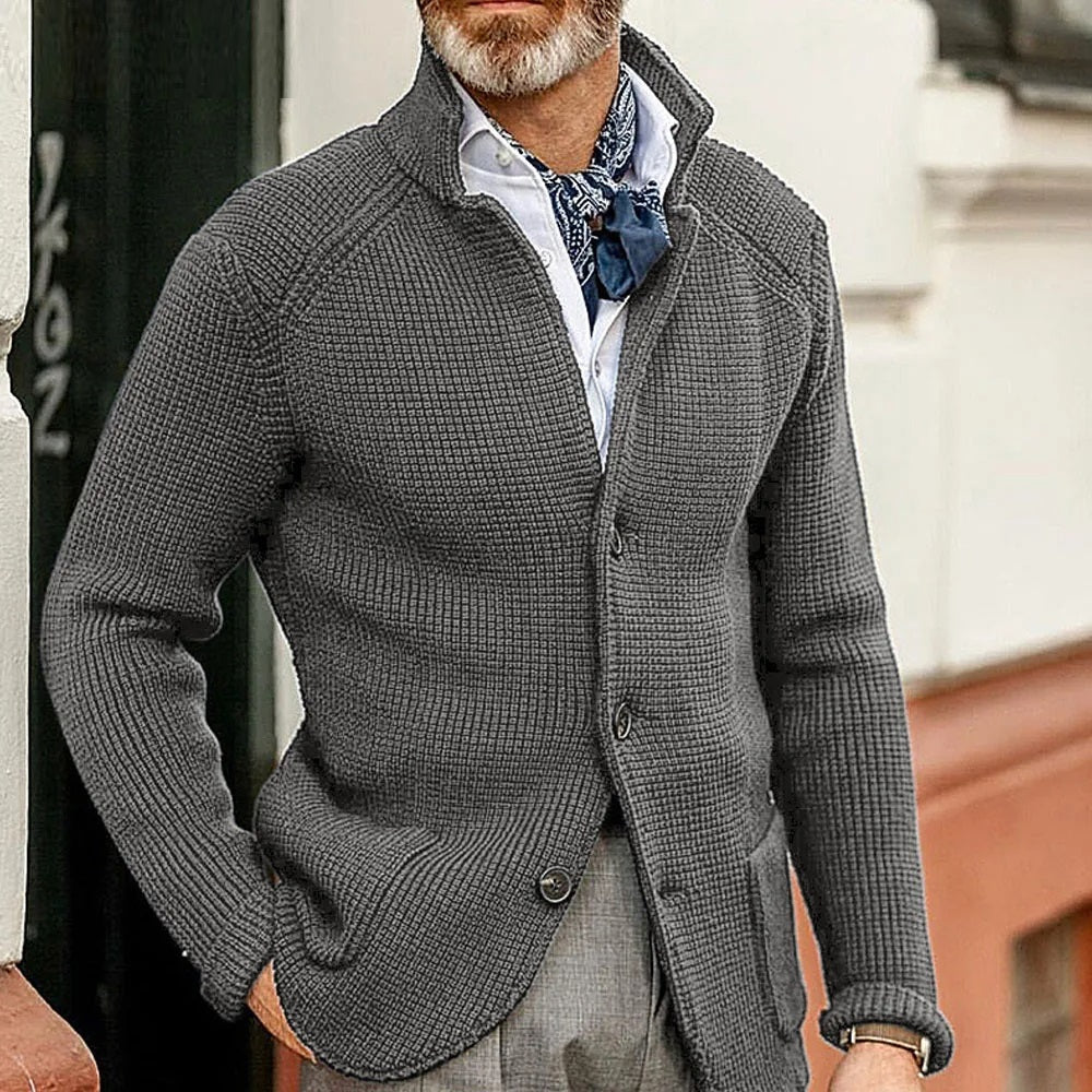 Gebreid vest met zakken | Warm wintervest