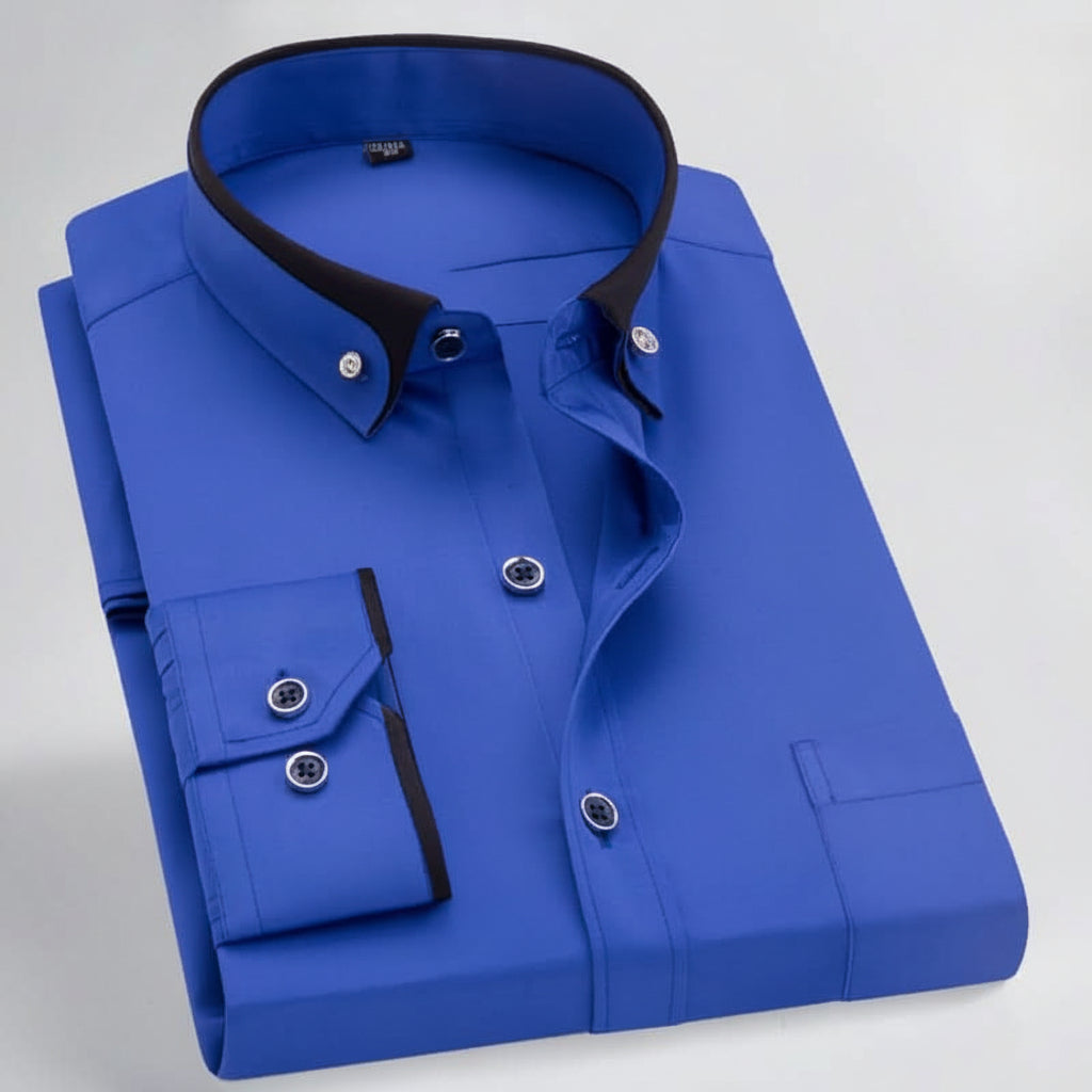 GENTLEFORM SHIRT - Elegant overhemd met lange mouwen voor mannen met comfort en stijl