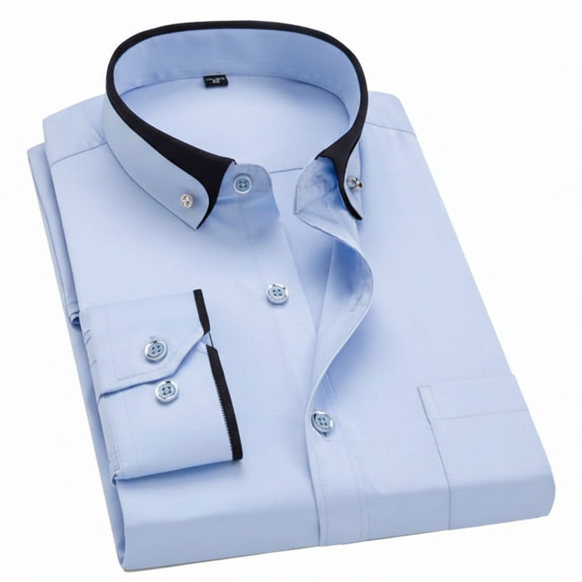 GENTLEFORM SHIRT - Elegant overhemd met lange mouwen voor mannen met comfort en stijl