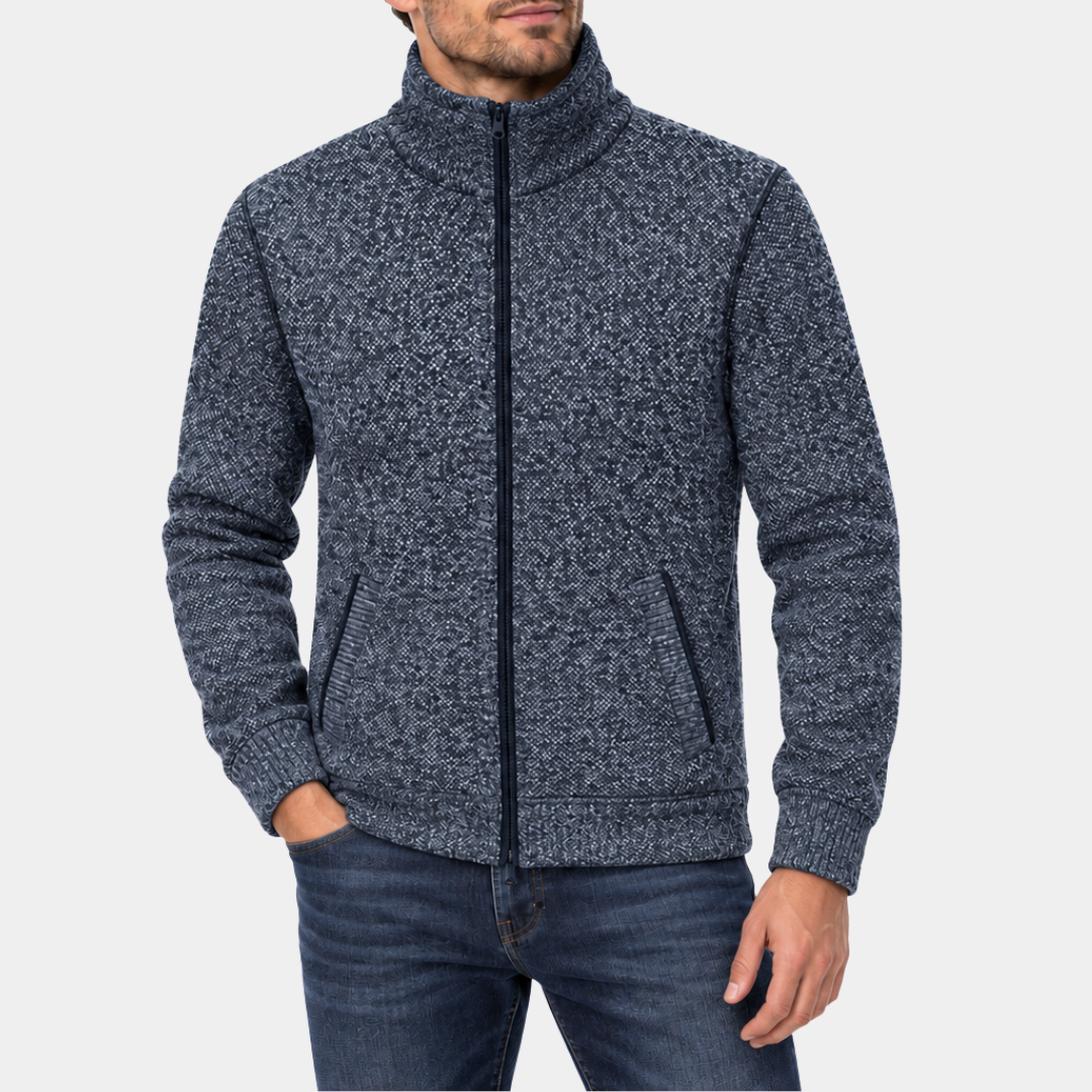 Gevoerd vest met doorlopende ritssluiting