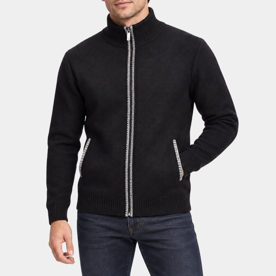 Gevoerd vest met doorlopende ritssluiting