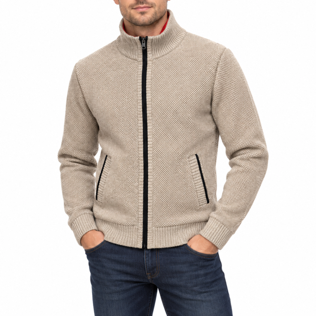 Gevoerd vest met doorlopende ritssluiting