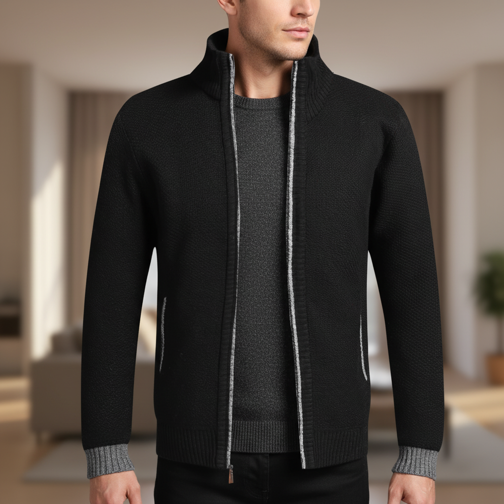 Gevoerd vest met doorlopende ritssluiting
