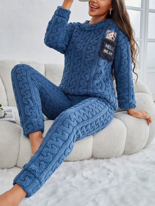 Gezellige Winter Pyjama met Lange Mouwen voor Vrouwen