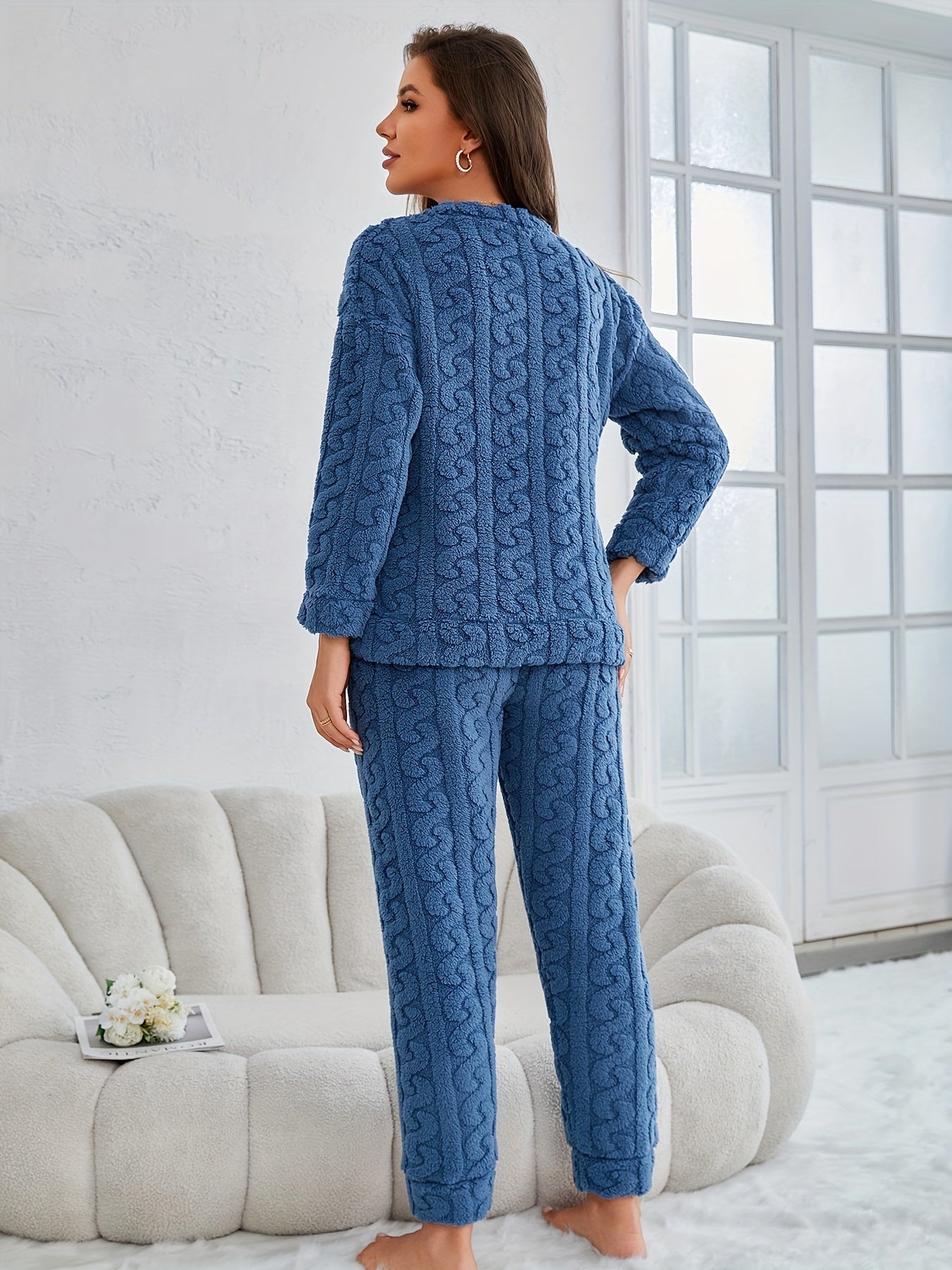 Gezellige Winter Pyjama met Lange Mouwen voor Vrouwen