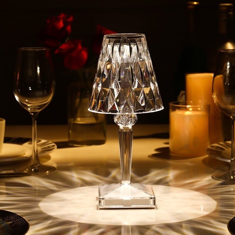 GlimmerLux - Touch Crystal Tafellamp met 3-niveau Dimmer