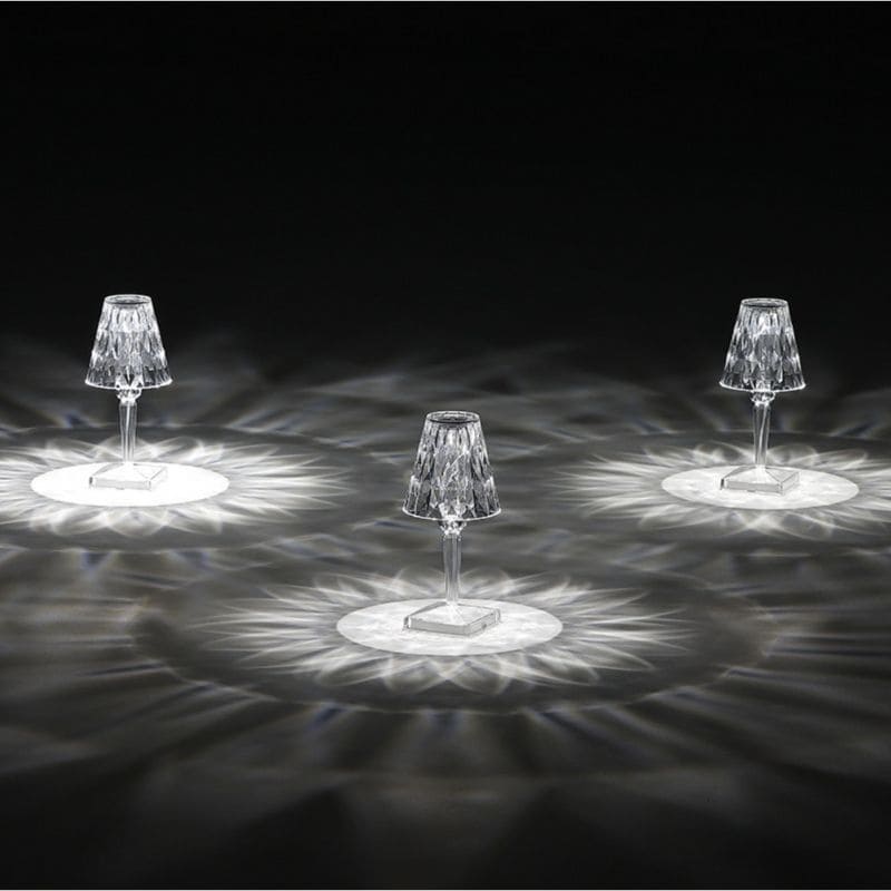 GlimmerLux - Touch Crystal Tafellamp met 3-niveau Dimmer
