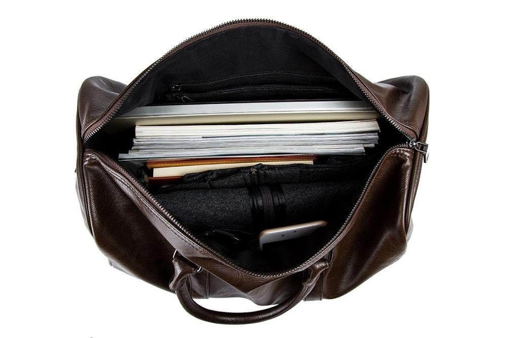 Grote Capaciteit Leren Reis Duffel – Lichtgewicht & Duurzaam Handbagage