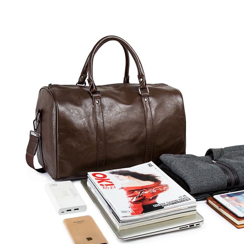 Grote Capaciteit Leren Reis Duffel – Lichtgewicht & Duurzaam Handbagage
