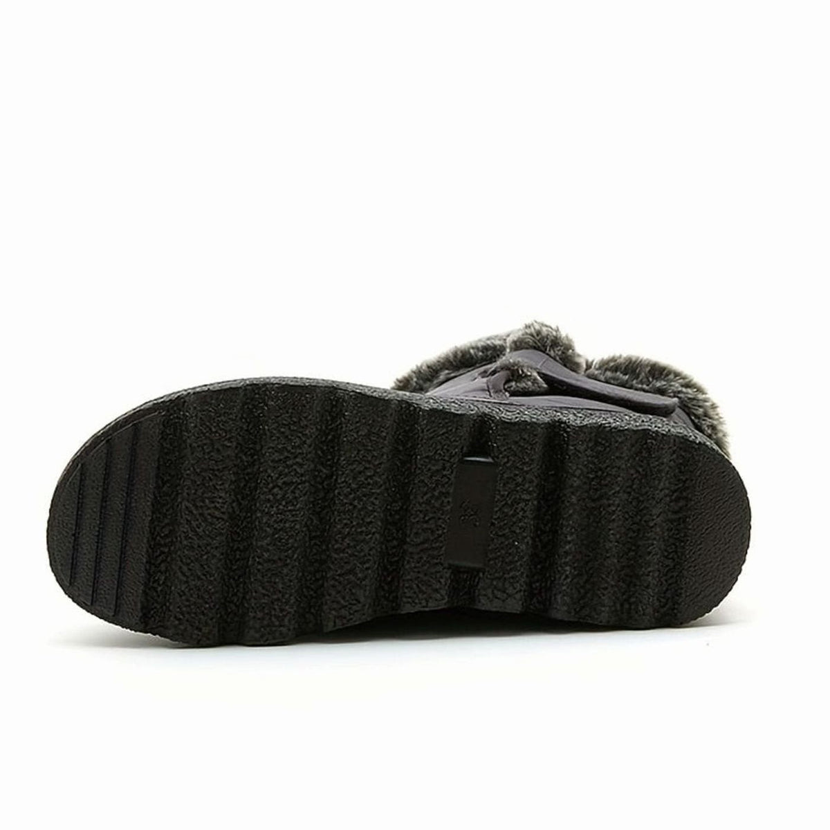 Halflange gewatteerde snowboots voor dames met imitatiebontrand