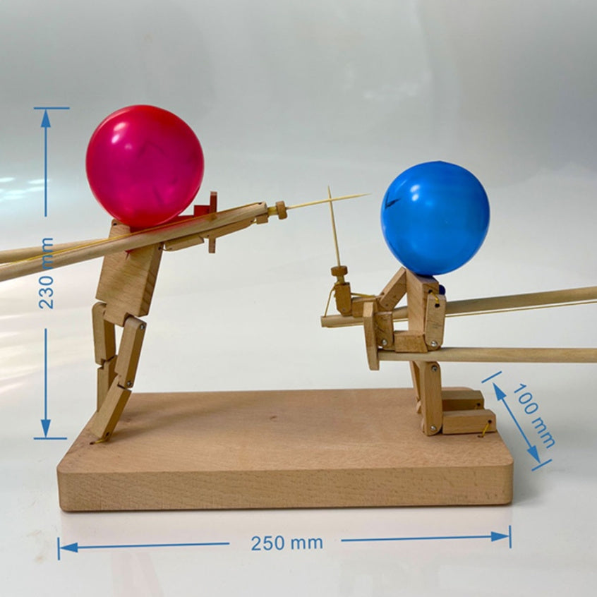 Handgemaakte Ballonhoofden Houten Vechtpoppen
