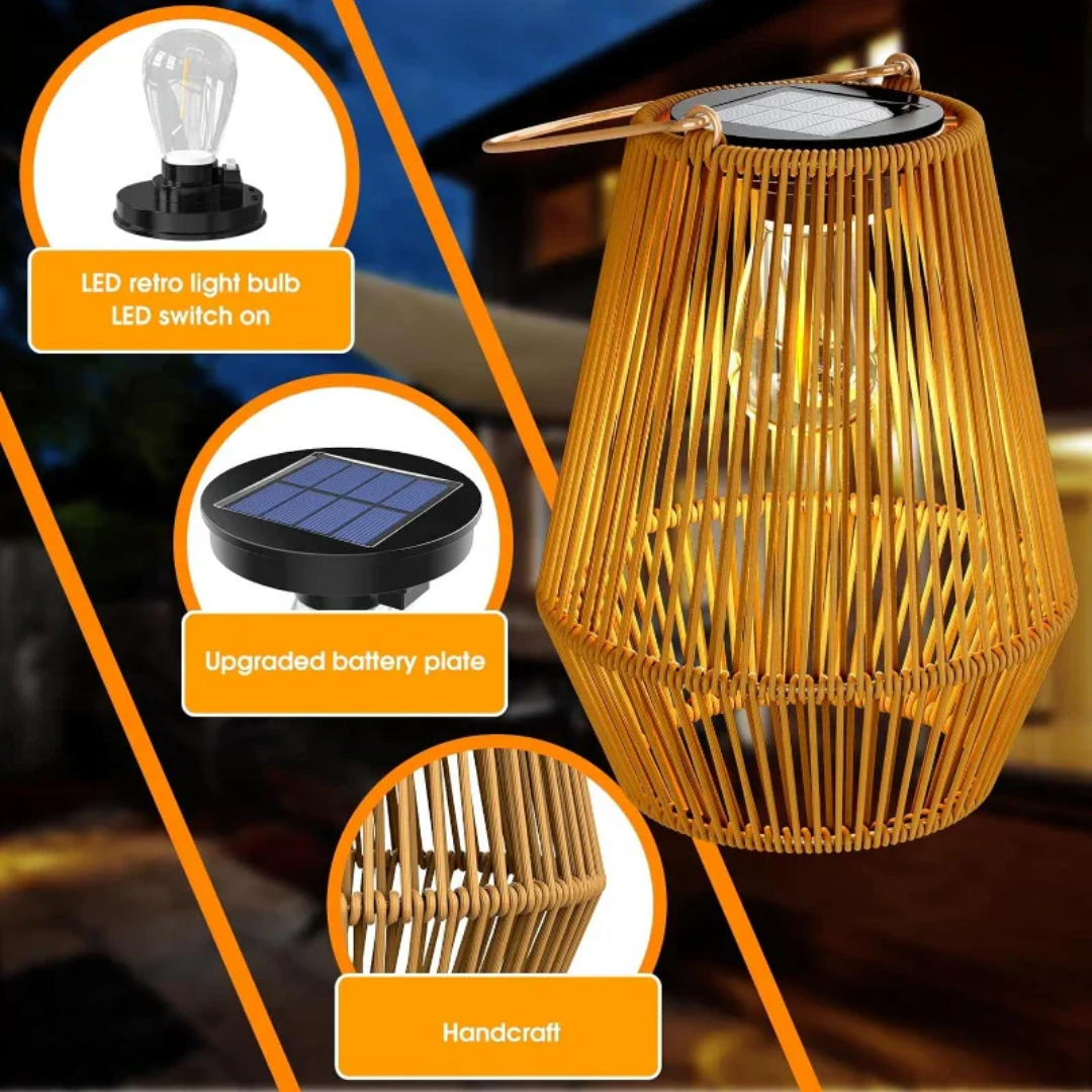 Handgeweven Waterdichte Zonne Tuinlamp - SunWeave