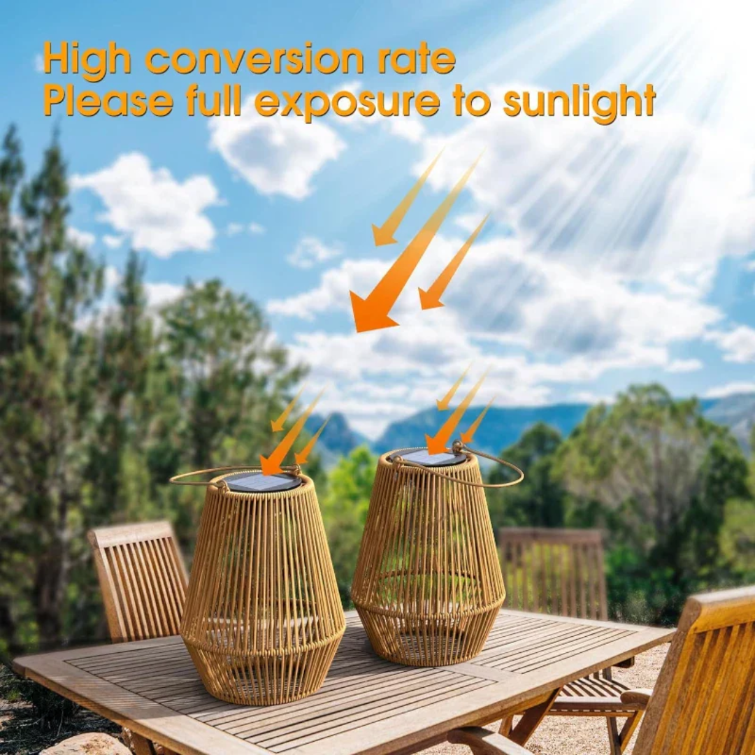 Handgeweven Waterdichte Zonne Tuinlamp - SunWeave